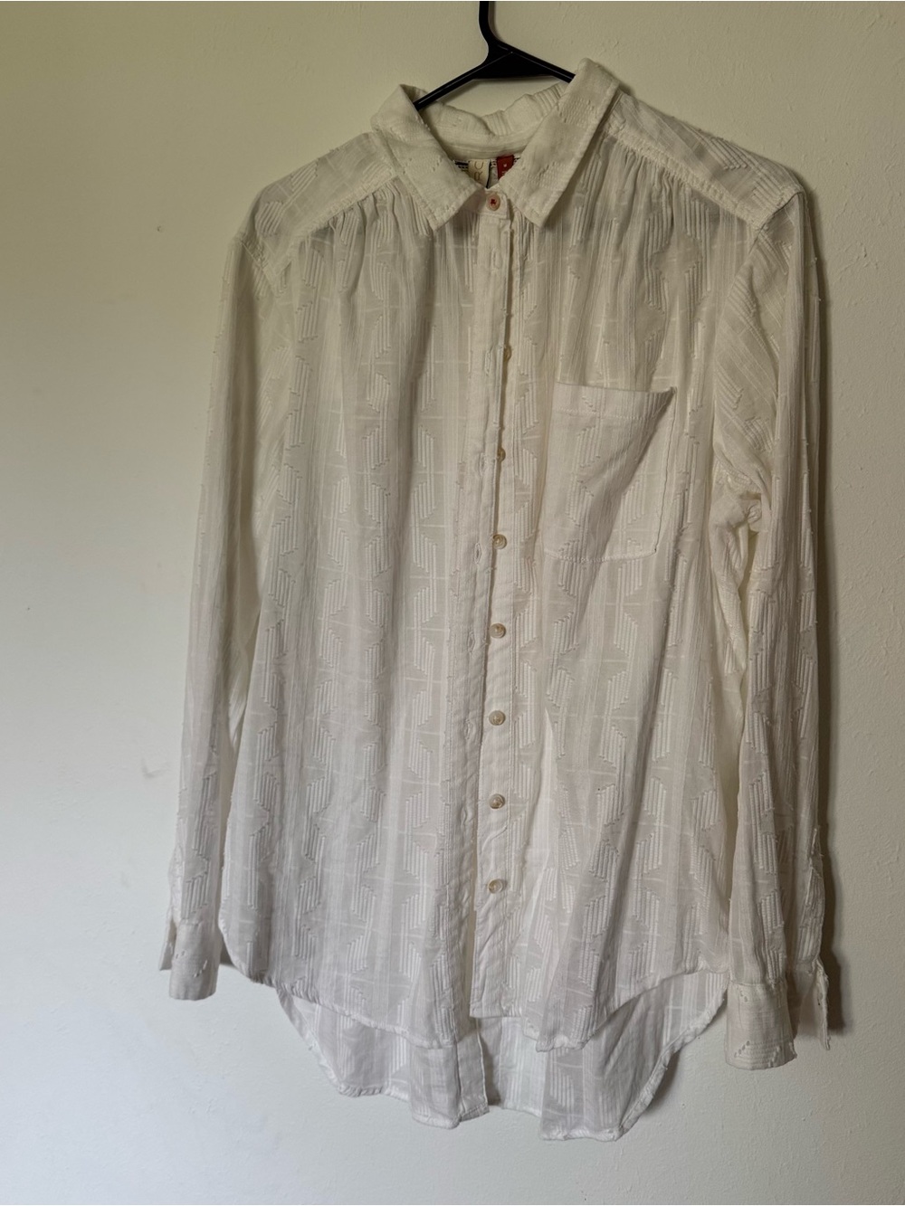 Pilcro White Textured Button-Front Shirt